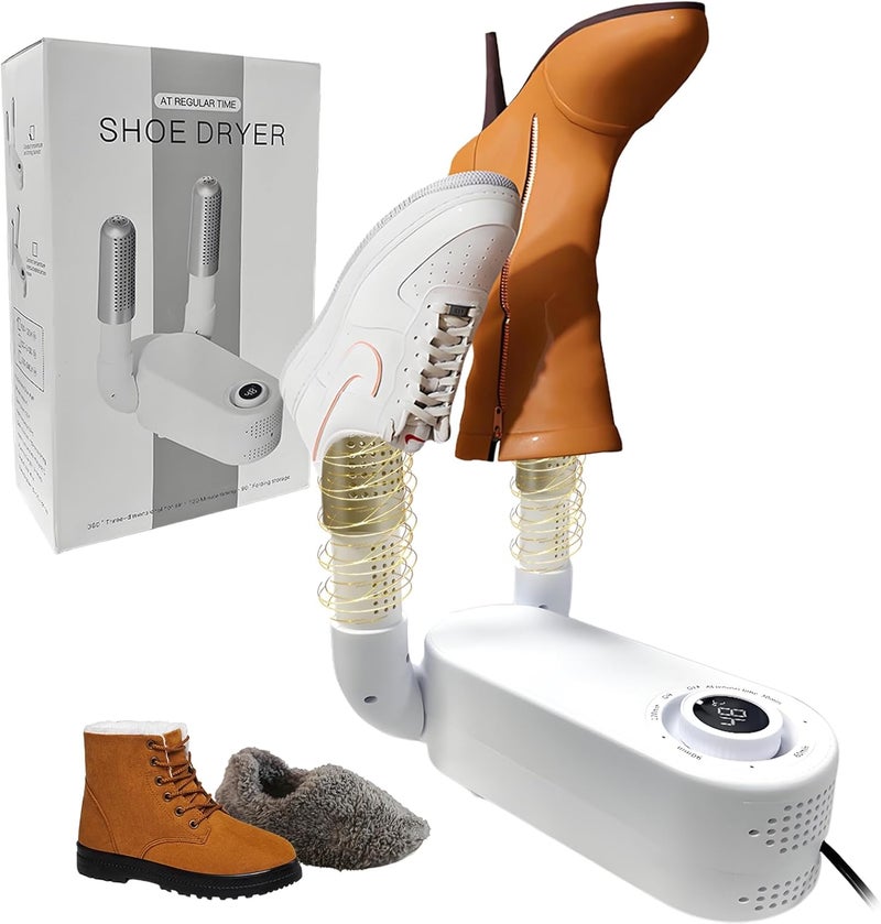 Break The Waves Shoe Dryer Glove Dryer, Dry Wet Shoes with 360°Heat Blower, Intelligent Shoes Dryer with Four Timer, Suitable for Sneaker, Glove, Boots, Ski Boot, Helmet, Folding and hanging Design - Image 1